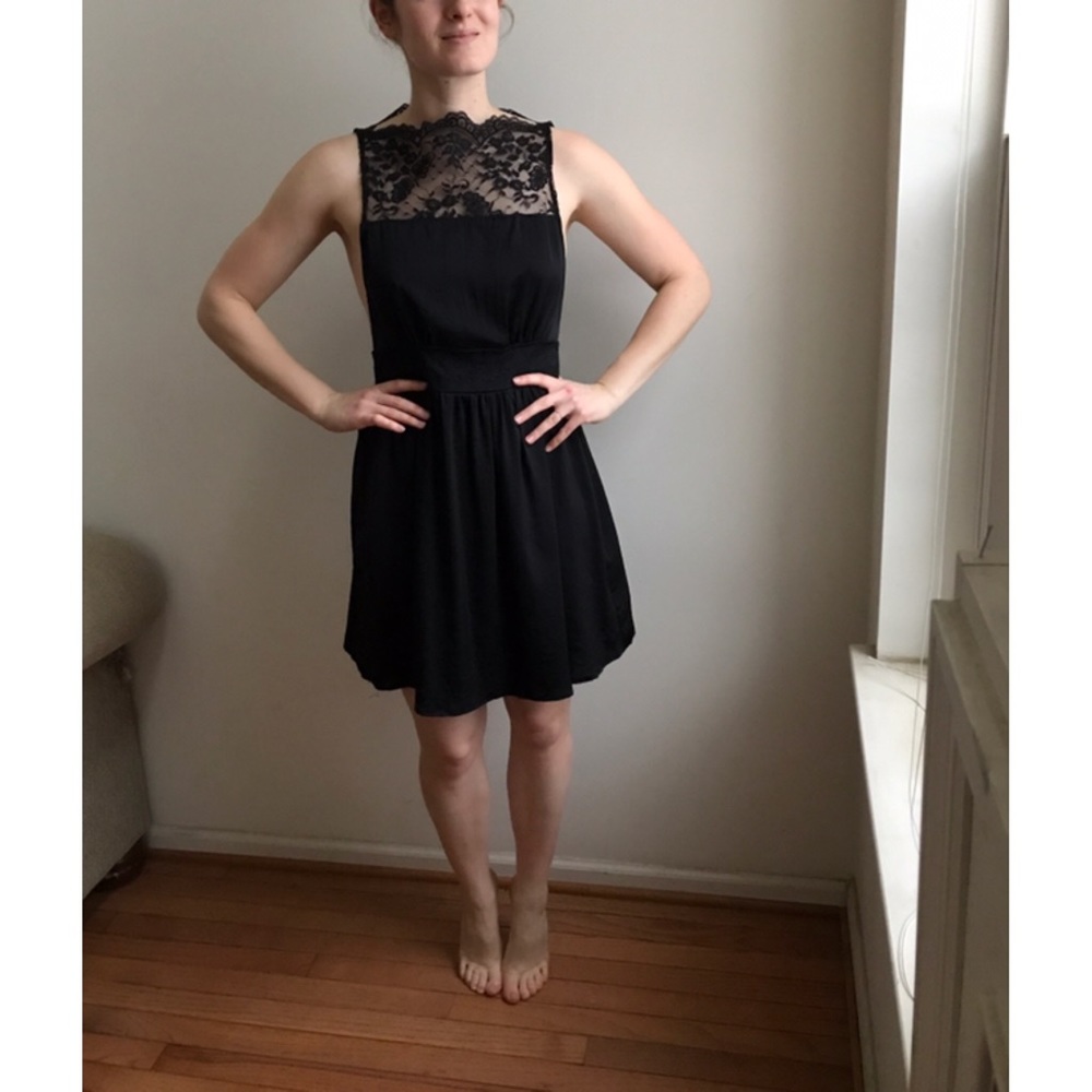 SOLD Free People black lace skater dress